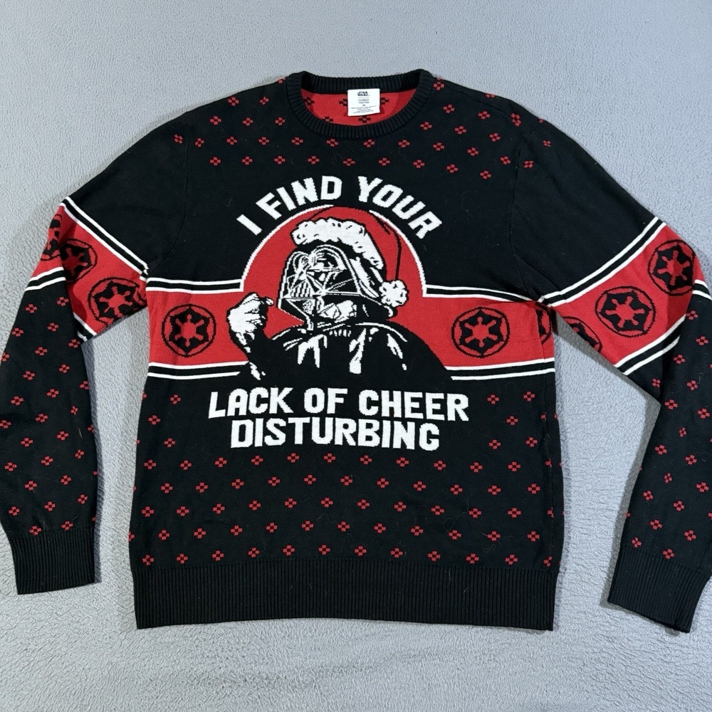 Men's Darth Vader Ugly Christmas‎ Sweater Star Wars Sweater Size Medium